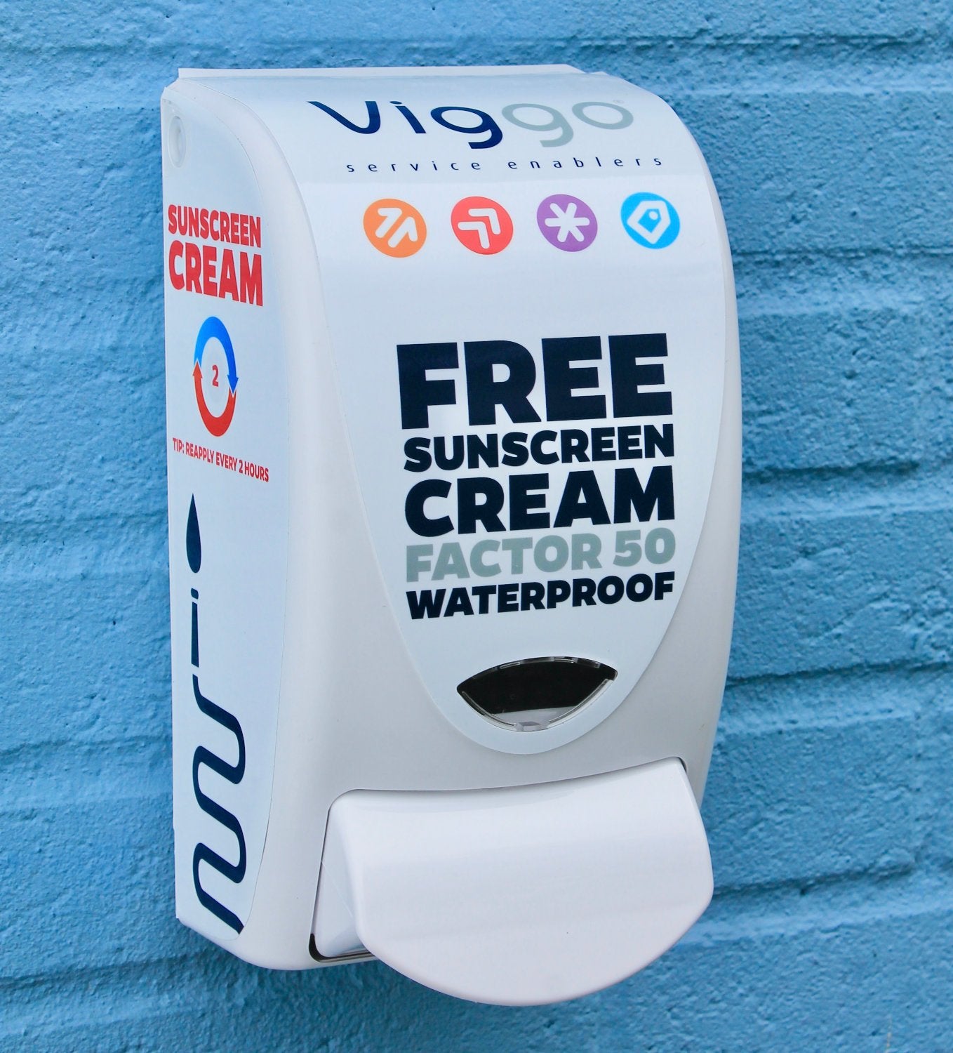 Distributeur de crème solaire avec logo personnalisé SPF 50