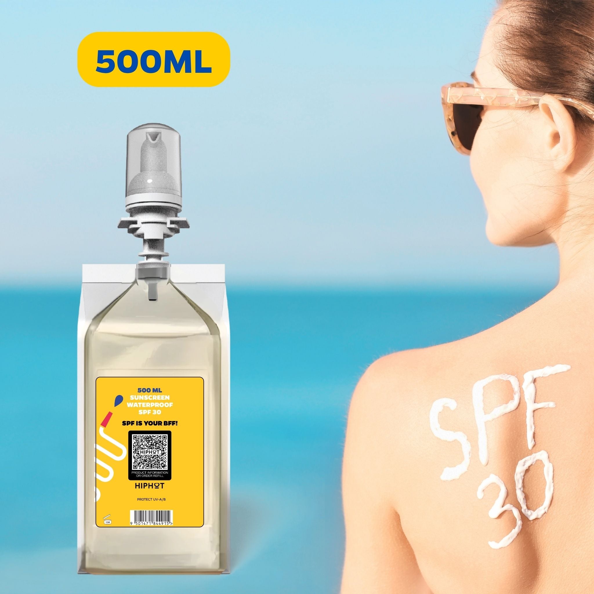 SPF 30 500 ml Nachfüllung passend für diesen HIPHOT Spendertyp