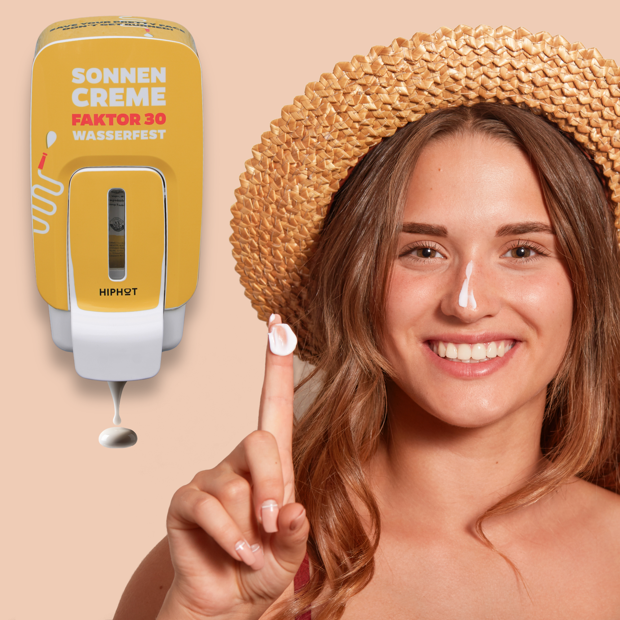 Sonnencreme-Spender mit 1L SPF 30 Sonnencreme - Deutscher Text - HH _ SPF30 - 1000ml _ DE - 2
