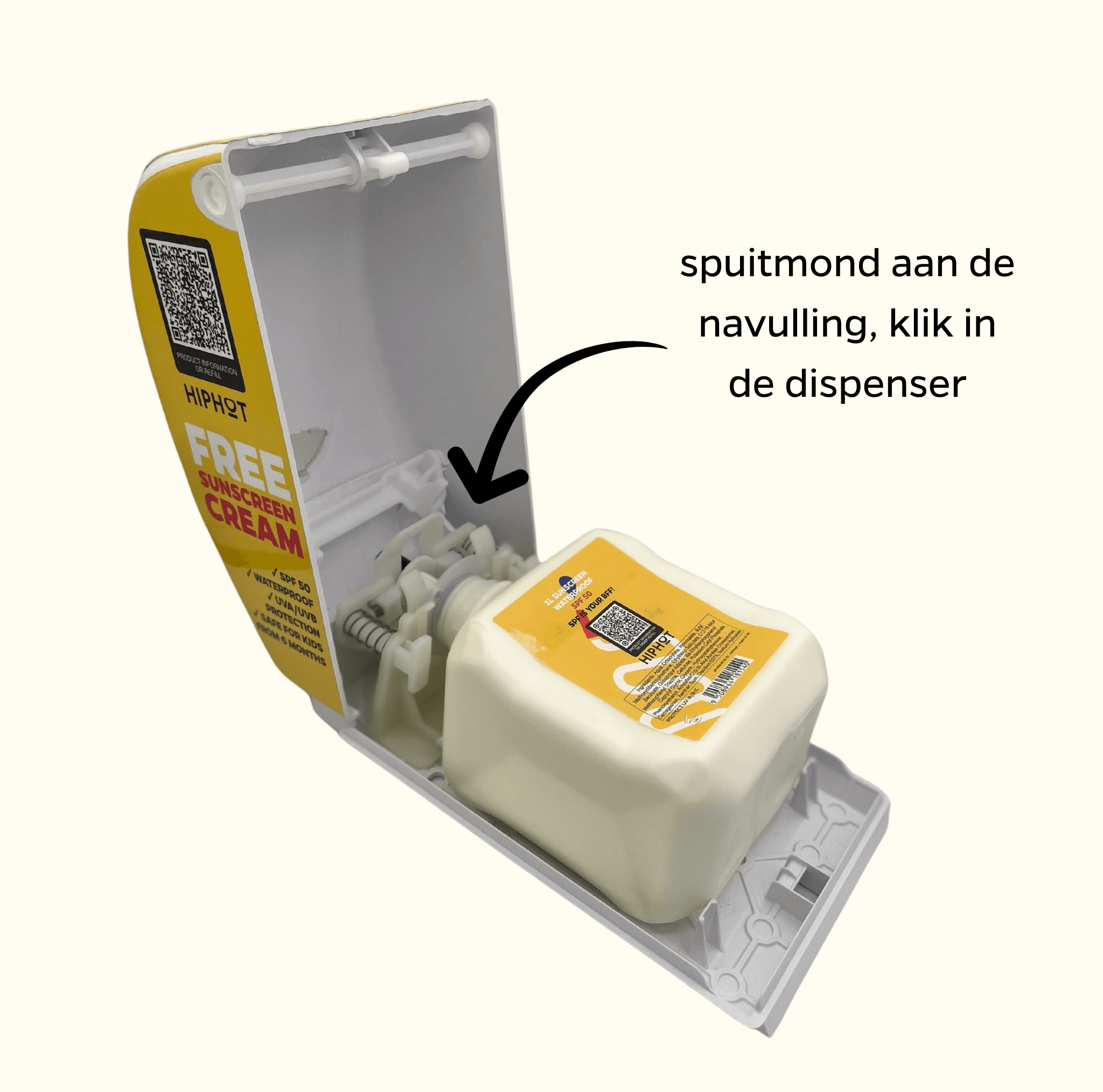 Distributeur de crème solaire personnalisé SPF 50