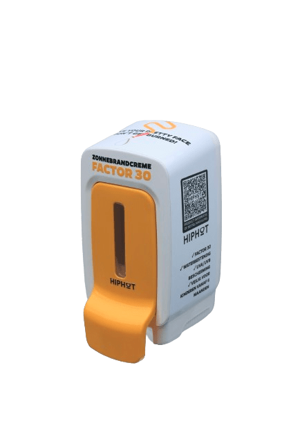 Distributeur de crème solaire SPF 30 500 ml Jaune Texte néerlandais