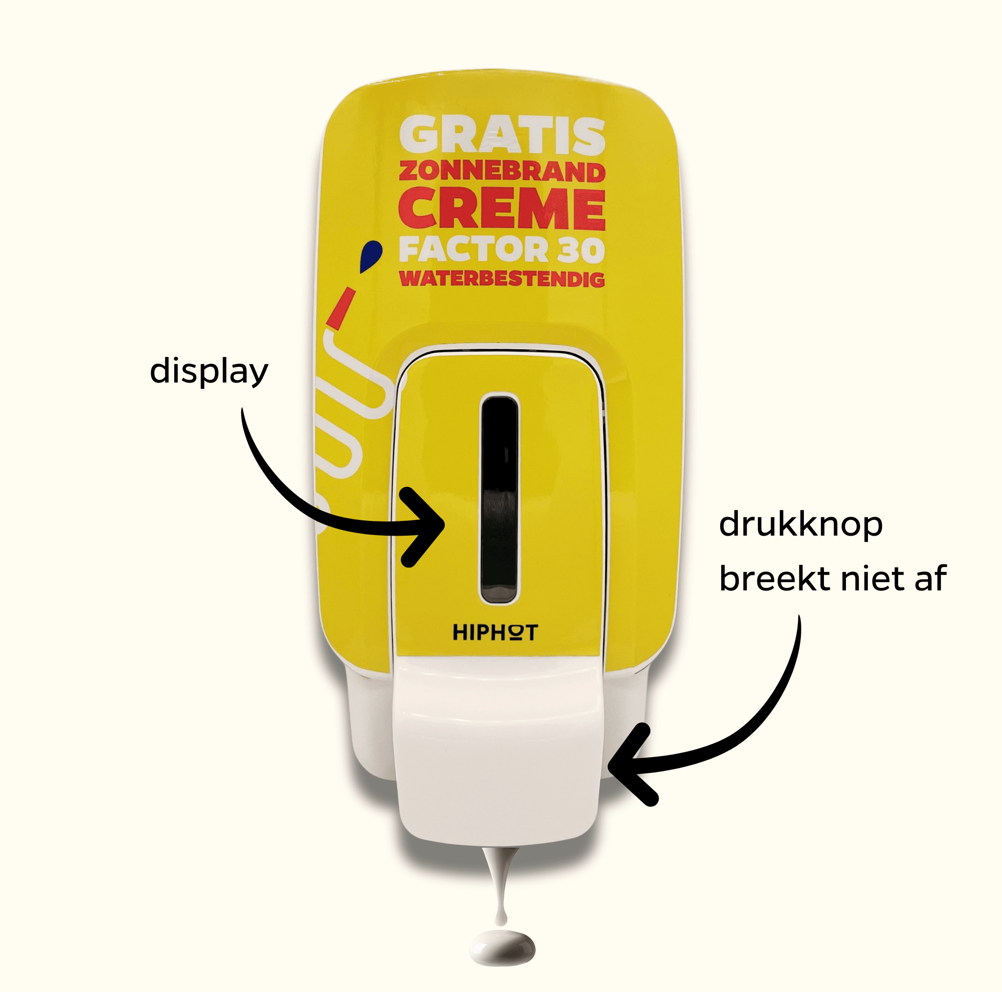 Distributeur de crème solaire avec logo personnalisé SPF 30