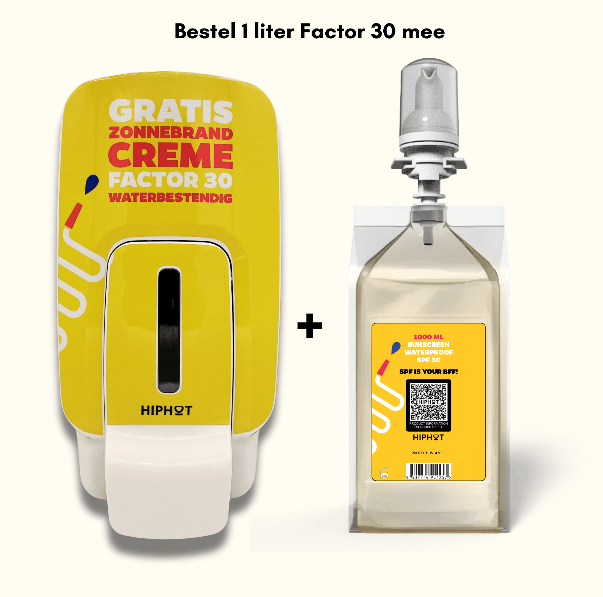 Distributeur de crème solaire avec logo personnalisé SPF 30