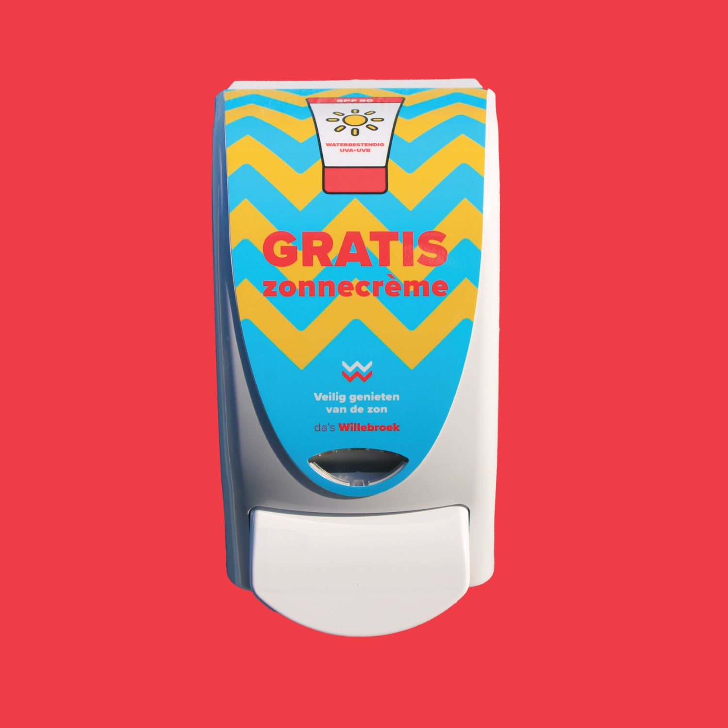 Distributeur de crème solaire personnalisé SPF 50