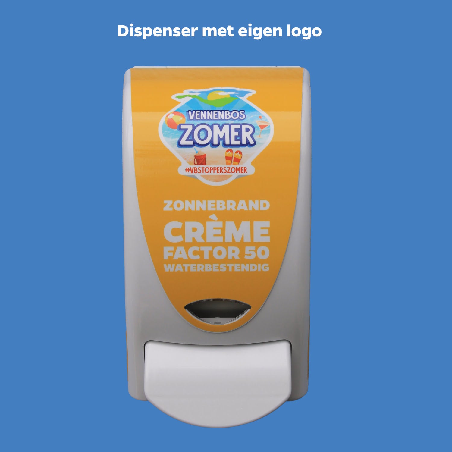 Distributeur de crème solaire avec logo personnalisé SPF 50