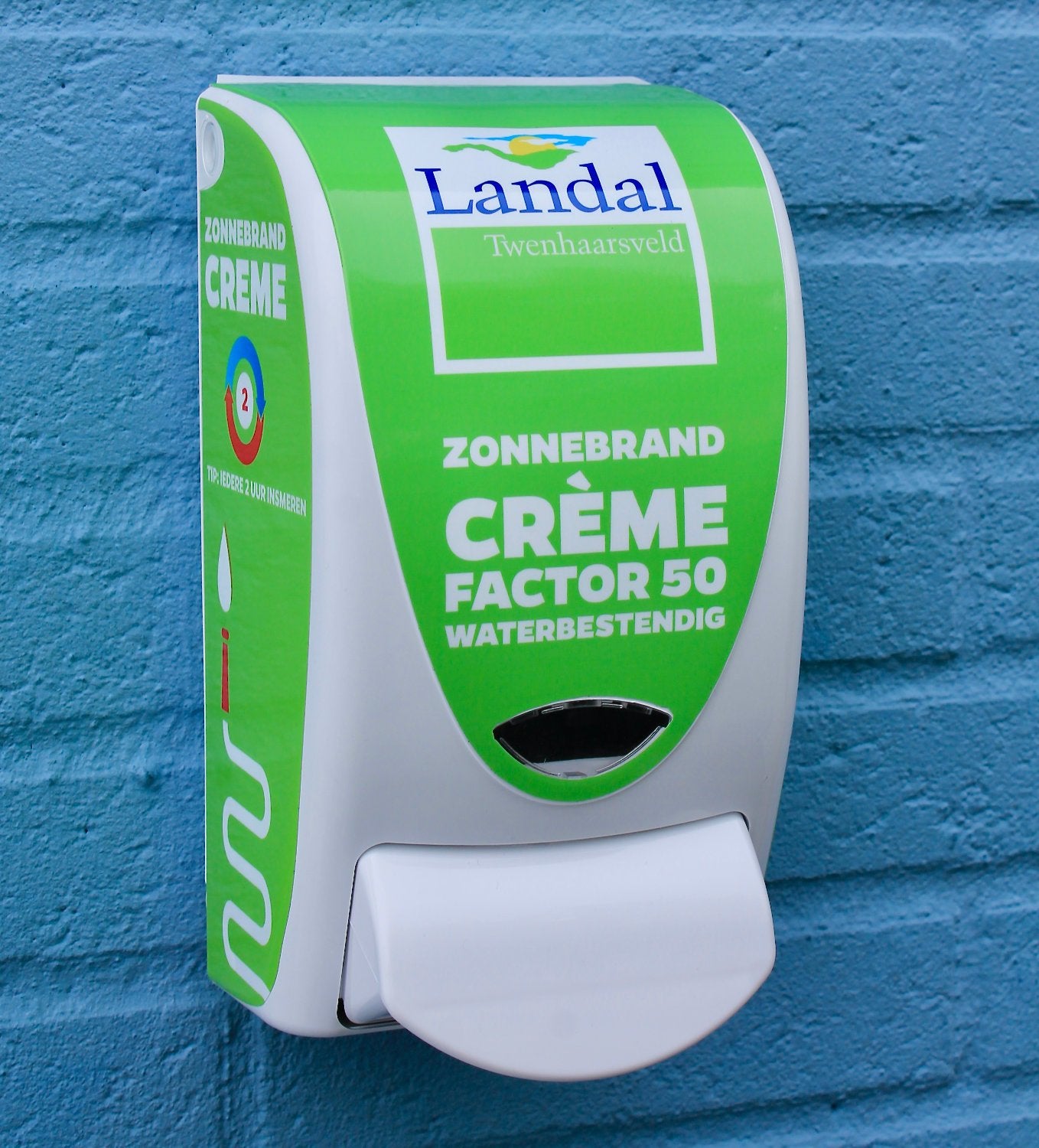 Distributeur de crème solaire avec logo personnalisé SPF 50