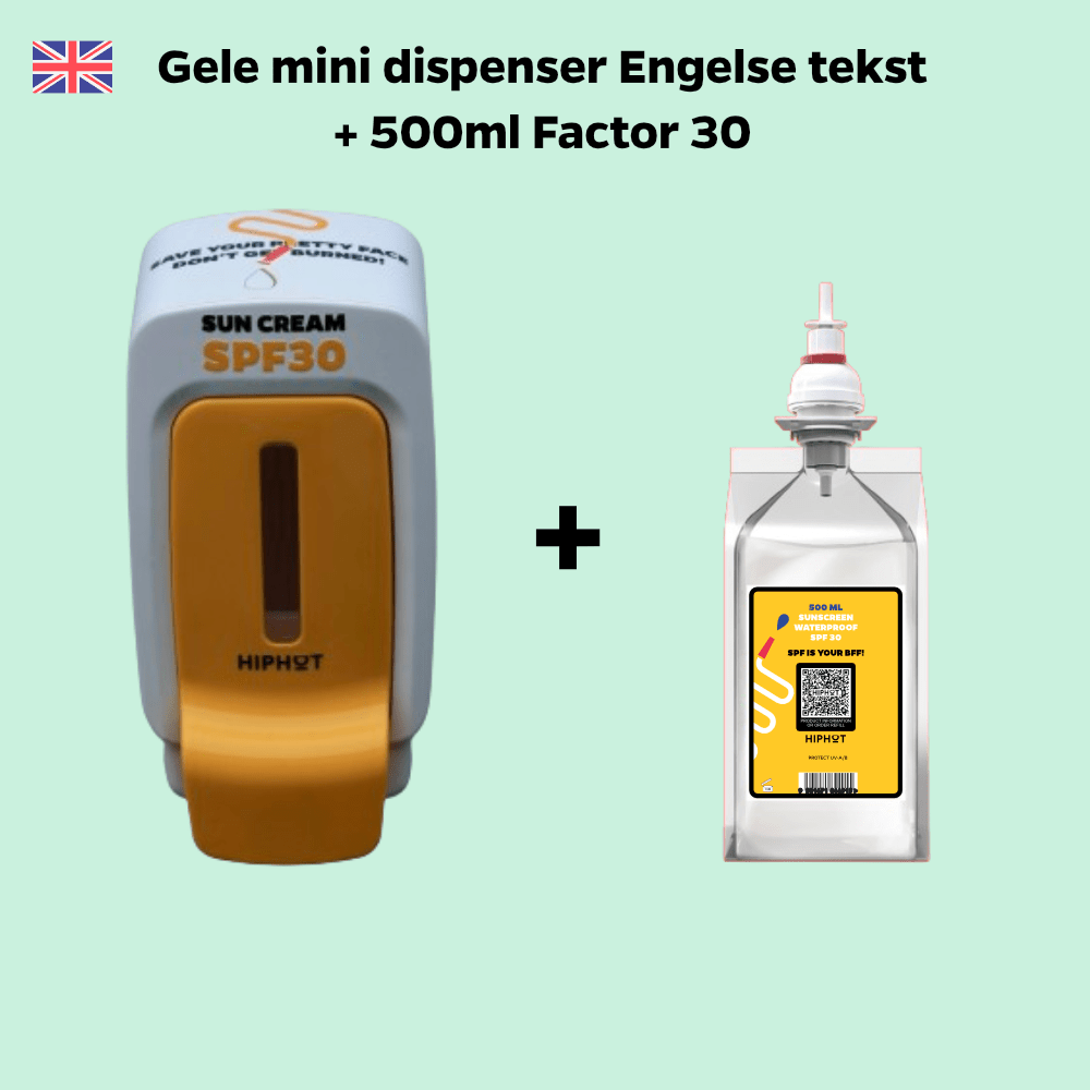 Mini distributeur de crème solaire avec 0,5 L de crème solaire SPF 30