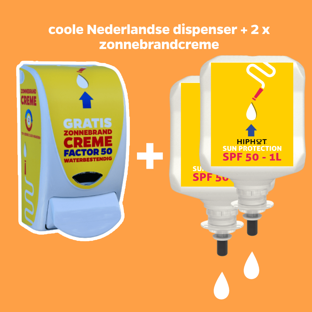 Distributeur de crème solaire avec recharge 2L SPF 50
