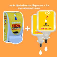 Distributeur de crème solaire avec recharge 2L SPF 50