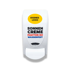 Distributeur de crème solaire avec logo personnalisé SPF 50