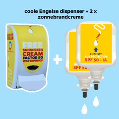 Distributeur de crème solaire avec 2 L de crème solaire SPF 50
