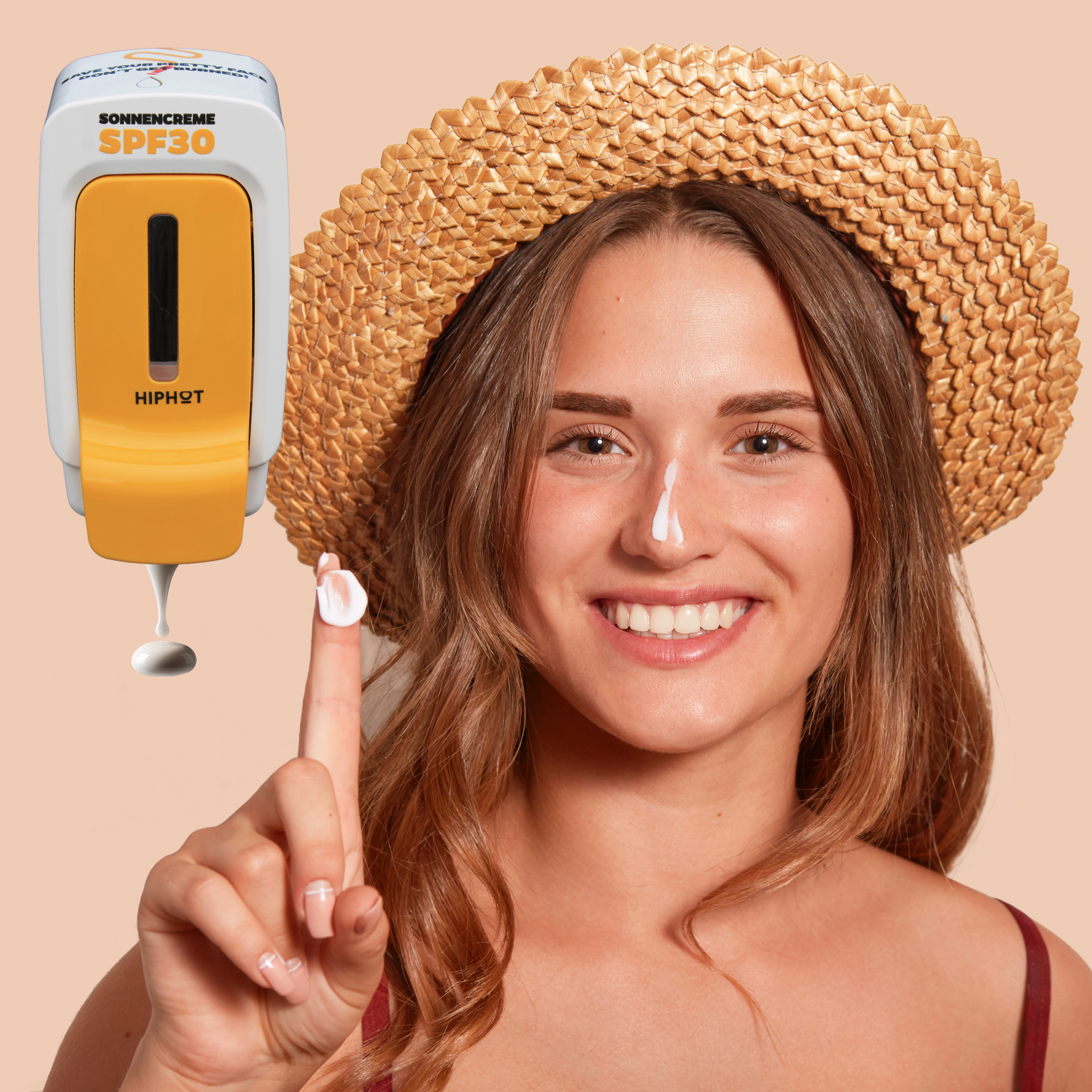 Mini Sonnencreme-Spender mit 0,5L SPF 30 Sonnencreme - Deutscher Text - HH _ SPF30 - 500ml _ DE - 2