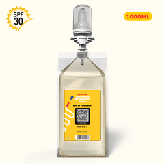 Recharge de crème solaire 1L SPF 30 résistante à l'eau pour distributeur 2500 doses
